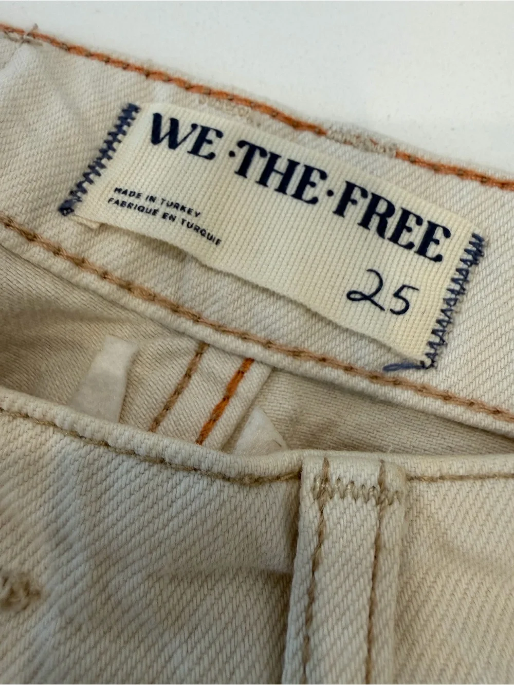 We The Free Cream Lucky You Mid Rise Barrel - Picture 2 of 8